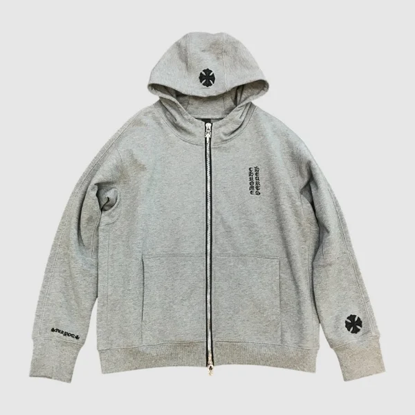 크롬하츠 레터링 로고 후드 집업
